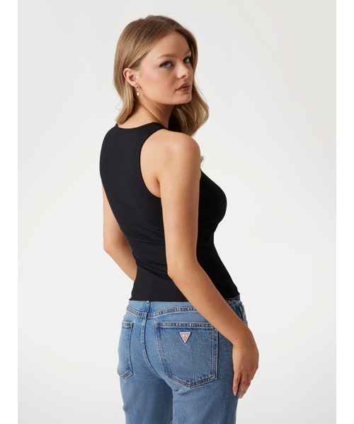 Guess(ゲス)の「NEW Sl Round Nk Guendalina Top タンクトップ(タンクトップ・レディース・ホワイト/ライトグリーン/ブラック・SMALL/MEDIUM/LARGE/X-SMALL)」の17枚目の写真