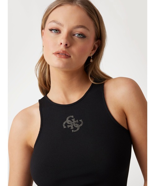 Guess(ゲス)の「NEW Sl Round Nk Guendalina Top タンクトップ(タンクトップ・レディース・ホワイト/ライトグリーン/ブラック・SMALL/MEDIUM/LARGE/X-SMALL)」の18枚目の写真