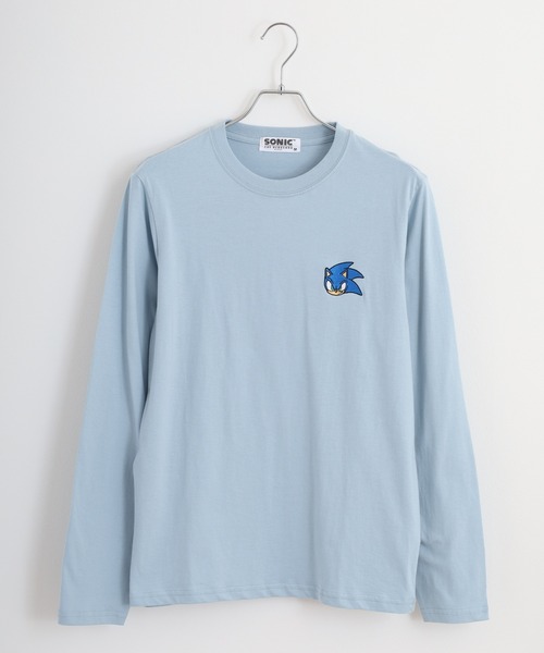 SEGA(セガ)の「SONIC 天竺長袖Tシャツ(Tシャツ/カットソー・メンズ・ブラック/ブルーグレー/杢グレー/オフホワイト/ホワイト/ネイビー・M/L/LL)」の17枚目の写真