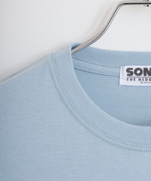 SEGA(セガ)の「SONIC 天竺長袖Tシャツ(Tシャツ/カットソー・メンズ・ブラック/ブルーグレー/杢グレー/オフホワイト/ホワイト/ネイビー・M/L/LL)」の18枚目の写真