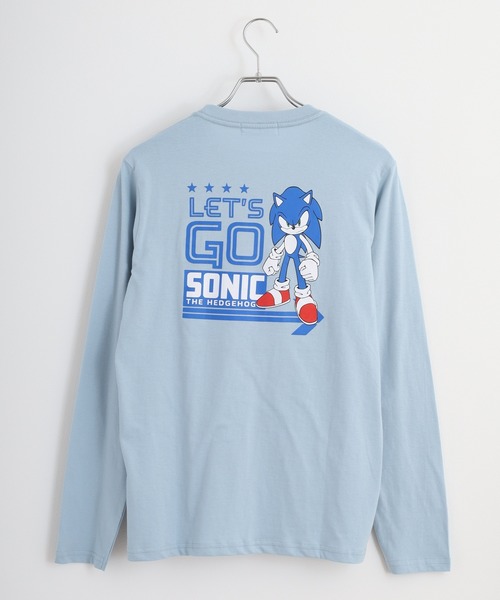 SEGA(セガ)の「SONIC 天竺長袖Tシャツ(Tシャツ/カットソー・メンズ・ブラック/ブルーグレー/杢グレー/オフホワイト/ホワイト/ネイビー・M/L/LL)」の21枚目の写真
