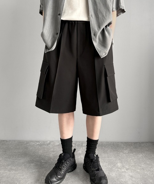 Classical Origin(クラシカルオリジン)の「【Classical Origin】「整う、ラフ感。」カーゴポケット ルーズシルエット ハーフスラックス/Cargo Pocket Loose Silhouette Half Slacks(その他パンツ・メンズ・チャコールグレー/ブラック・SMALL/MEDIUM/LARGE)」の1枚目の写真
