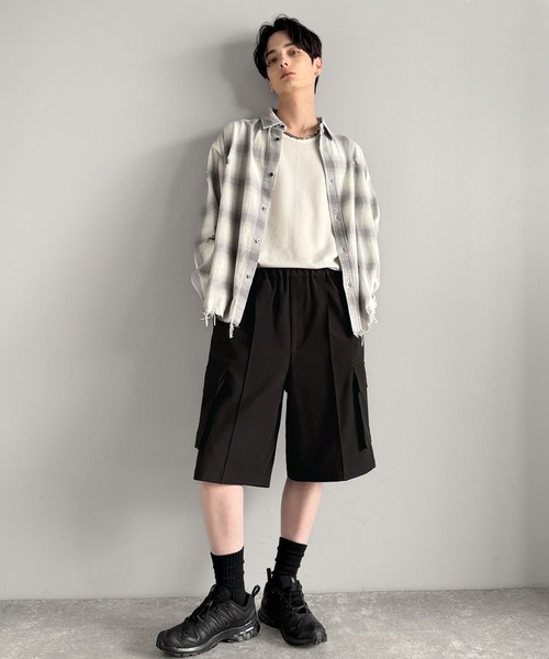 Classical Origin(クラシカルオリジン)の「【Classical Origin】「整う、ラフ感。」カーゴポケット ルーズシルエット ハーフスラックス/Cargo Pocket Loose Silhouette Half Slacks(その他パンツ・メンズ・チャコールグレー/ブラック・SMALL/MEDIUM/LARGE)」の11枚目の写真