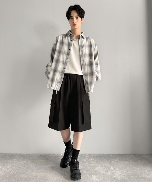 Classical Origin(クラシカルオリジン)の「【Classical Origin】「整う、ラフ感。」カーゴポケット ルーズシルエット ハーフスラックス/Cargo Pocket Loose Silhouette Half Slacks(その他パンツ・メンズ・チャコールグレー/ブラック・SMALL/MEDIUM/LARGE)」の14枚目の写真