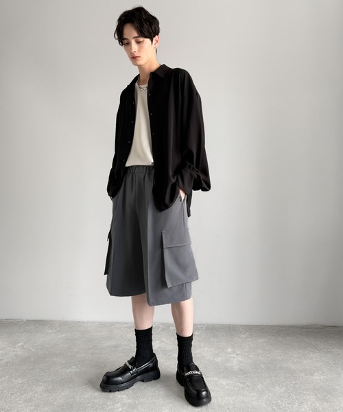 Classical Origin(クラシカルオリジン)の「【Classical Origin】「整う、ラフ感。」カーゴポケット ルーズシルエット ハーフスラックス/Cargo Pocket Loose Silhouette Half Slacks(その他パンツ・メンズ・チャコールグレー/ブラック・SMALL/MEDIUM/LARGE)」の21枚目の写真