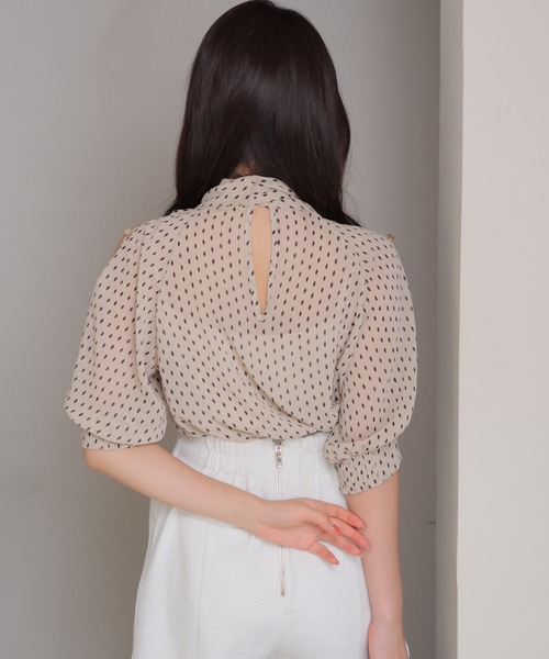 LIPSERVICE（リップサービス）の「ショルダーボタンシアーリボンブラウス（シャツ/ブラウス・レディース・ミント/その他1/その他2/ホワイト・FREE）」の9枚目の写真