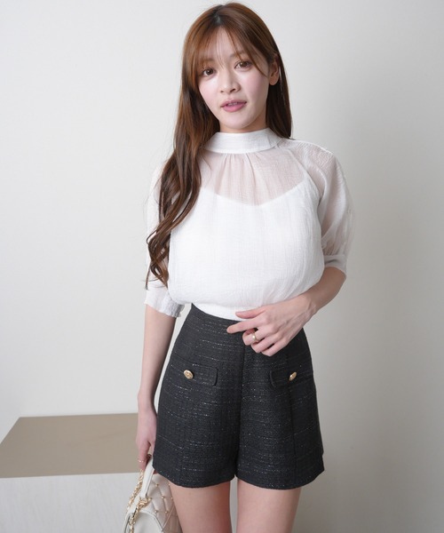 LIPSERVICE（リップサービス）の「ショルダーボタンシアーリボンブラウス（シャツ/ブラウス・レディース・ミント/その他1/その他2/ホワイト・FREE）」の19枚目の写真