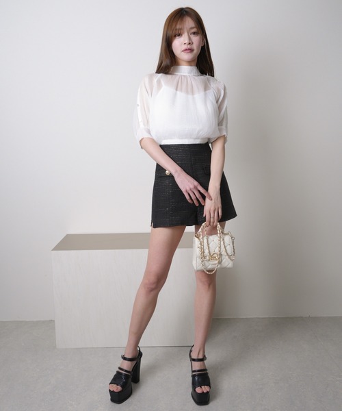 LIPSERVICE（リップサービス）の「ショルダーボタンシアーリボンブラウス（シャツ/ブラウス・レディース・ミント/その他1/その他2/ホワイト・FREE）」の22枚目の写真