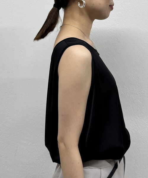 LOUNGEDRESS(ラウンジドレス)の「サテンインナータンク(タンクトップ・レディース・ブラック/オフホワイト・FREE)」の14枚目の写真