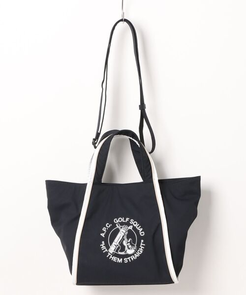 A.P.C. GOLF（アー・ペー・セー ゴルフ）の「Clement Cart Bag（ボストンバッグ・レディース・ホワイト/ネイビー・ONESIZE）」の2枚目の写真