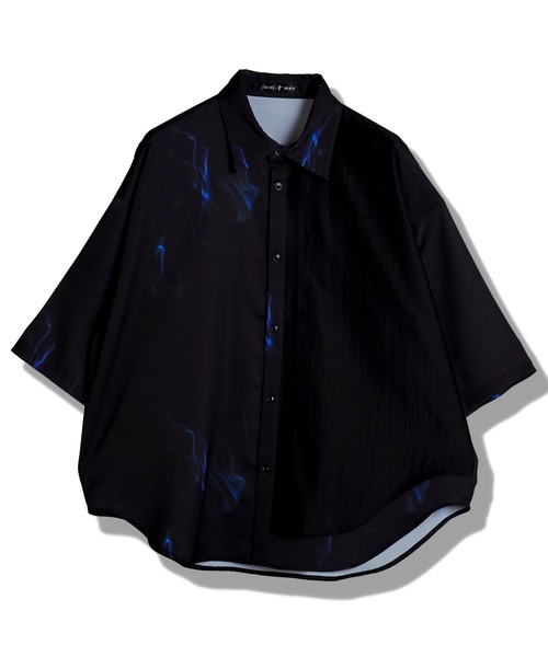 NO ID.(ノーアイディ)の「【NO ID.】Half Sleeve Layered Big Shirt / ハーフ スリーブ レイヤード ビッグ シャツ(シャツ/ブラウス・メンズ・ホワイト/ブラック/チェック・ONE SIZE)」の17枚目の写真