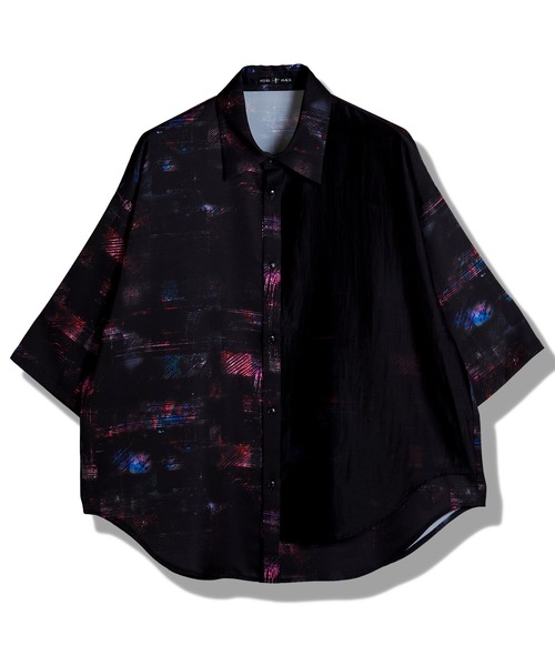 NO ID.(ノーアイディ)の「【NO ID.】Half Sleeve Layered Big Shirt / ハーフ スリーブ レイヤード ビッグ シャツ(シャツ/ブラウス・メンズ・ホワイト/ブラック/チェック・ONE SIZE)」の18枚目の写真