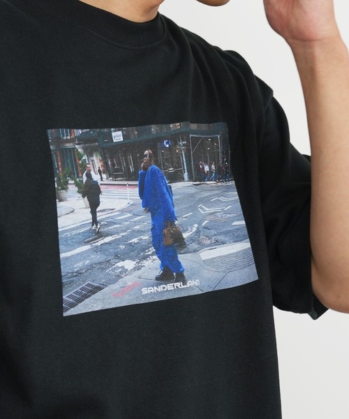 BASIS(ベイシス)の「SANDER LAND 8.2ozオーガニックコットン BLUE STREET 半袖Tシャツ(Tシャツ/カットソー・メンズ・ホワイト/ブラック・X-LARGE/MEDIUM/LARGE)」の3枚目の写真