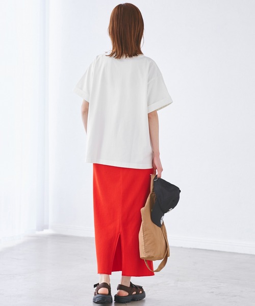 ROPE' PICNIC(ロペピクニック)の「(entry price)マルチファンクション袖折り返しラウンドヘムtee(Tシャツ/カットソー・レディース・ブラック/オフホワイト/ピンク/ブルー/グリーン系その他/ダークブラウン/カーキ/クリーム・38)」の15枚目の写真