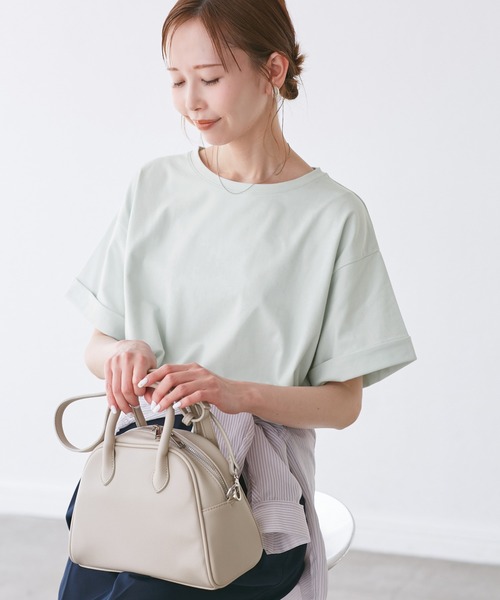 ROPE' PICNIC(ロペピクニック)の「(entry price)マルチファンクション袖折り返しラウンドヘムtee(Tシャツ/カットソー・レディース・ブラック/オフホワイト/ピンク/ブルー/グリーン系その他/ダークブラウン/カーキ/クリーム・38)」の21枚目の写真