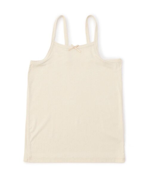 apres les cours（アプレレクール）の「【WEB限定/ジュニア対応】ひんやり天竺深あきインナーキャミ（インナーウェア/肌着・キッズ・ブラック/グレー/オフホワイト/ベージュ/ラベンダー/サーモンピンク・90/100/110/120/80/130/140）」の12枚目の写真
