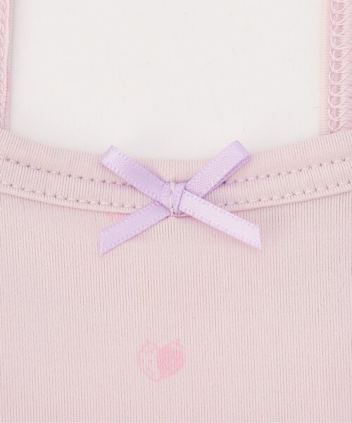 apres les cours（アプレレクール）の「【WEB限定/ジュニア対応】ひんやり天竺深あきインナーキャミ（インナーウェア/肌着・キッズ・ブラック/グレー/オフホワイト/ベージュ/ラベンダー/サーモンピンク・90/100/110/120/80/130/140）」の17枚目の写真