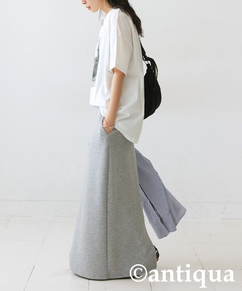 antiqua(アンティカ)の「フォトロゴTシャツ(Tシャツ/カットソー・レディース・チャコールグレー/オフホワイト・ONESIZE)」の12枚目の写真