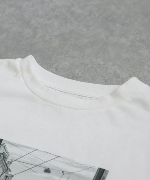 antiqua(アンティカ)の「フォトロゴTシャツ(Tシャツ/カットソー・レディース・チャコールグレー/オフホワイト・ONESIZE)」の7枚目の写真