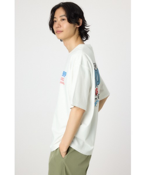 RODEO CROWNS WIDE BOWL(ロデオクラウンズワイドボウル)の「メンズOverlap デニムアップリケTシャツ(Tシャツ/カットソー・メンズ・オフホワイト/ブラック/ライトカーキ・MEDIUM/LARGE)」の12枚目の写真