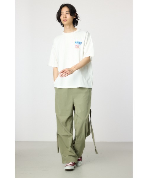 RODEO CROWNS WIDE BOWL(ロデオクラウンズワイドボウル)の「メンズOverlap デニムアップリケTシャツ(Tシャツ/カットソー・メンズ・オフホワイト/ブラック/ライトカーキ・MEDIUM/LARGE)」の15枚目の写真