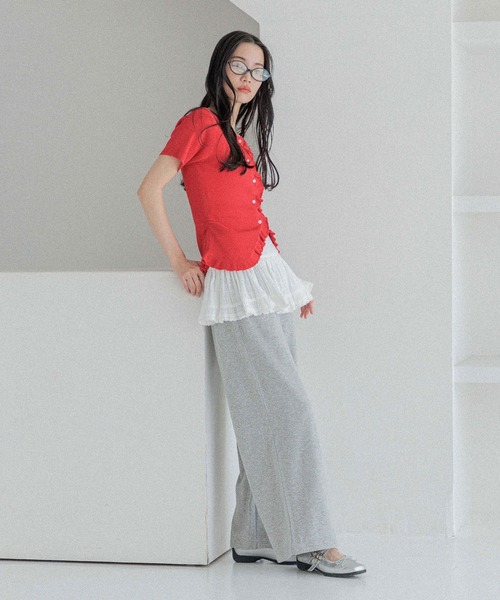 Heather（ヘザー）の「レイヤードフリルミニスカート　491952（スカート・レディース・ブラック/ホワイト/ブラック系その他/ブラック系その他2・FREE）」の9枚目の写真