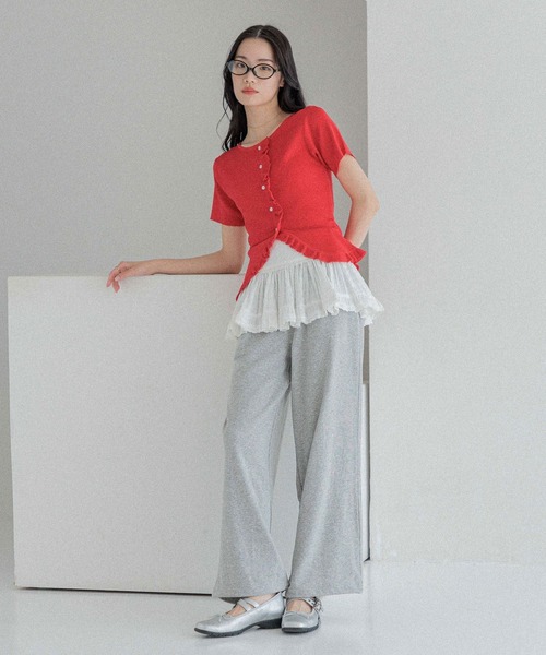 Heather（ヘザー）の「レイヤードフリルミニスカート　491952（スカート・レディース・ブラック/ホワイト/ブラック系その他/ブラック系その他2・FREE）」の8枚目の写真