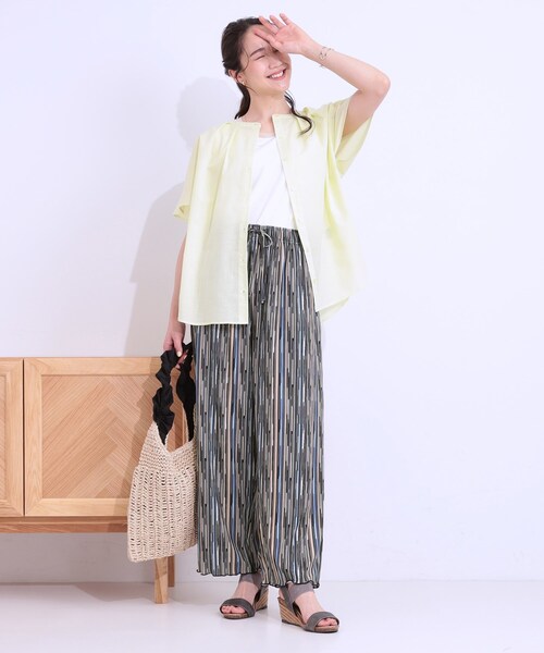 Cutie Blonde（キューティーブロンド）の「【洗える/ひんやり/S-LL】柄イージーパンツ（その他パンツ・レディース・オレンジ系その他3/ネイビー系1/ブラック系・01/02/03/04）」の10枚目の写真