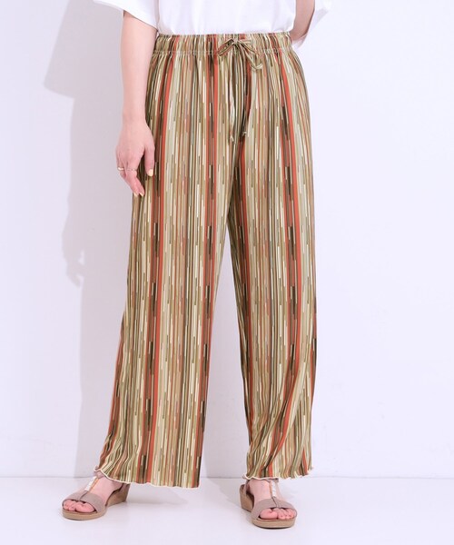 Cutie Blonde（キューティーブロンド）の「【洗える/ひんやり/S-LL】柄イージーパンツ（その他パンツ・レディース・オレンジ系その他3/ネイビー系1/ブラック系・01/02/03/04）」の12枚目の写真