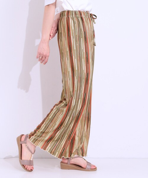 Cutie Blonde（キューティーブロンド）の「【洗える/ひんやり/S-LL】柄イージーパンツ（その他パンツ・レディース・オレンジ系その他3/ネイビー系1/ブラック系・01/02/03/04）」の13枚目の写真