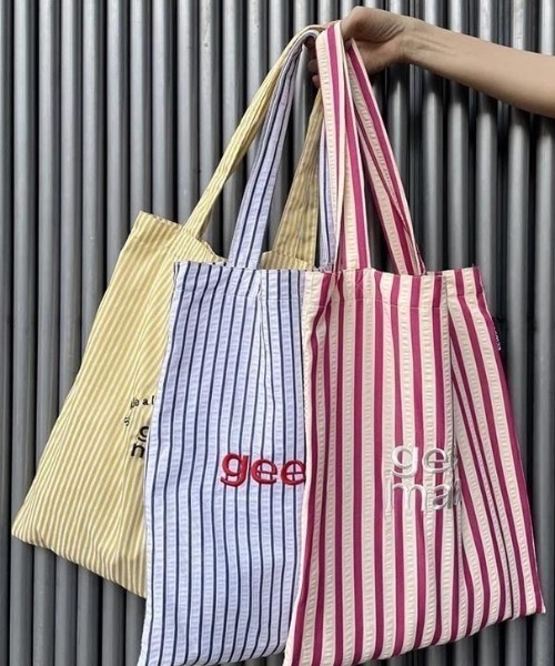 Vipoa(ヴィポア)の「ストライプ&ロゴ トートバッグ(トートバッグ・レディース・イエロー/ピンク/ホワイト・FREE)」の18枚目の写真