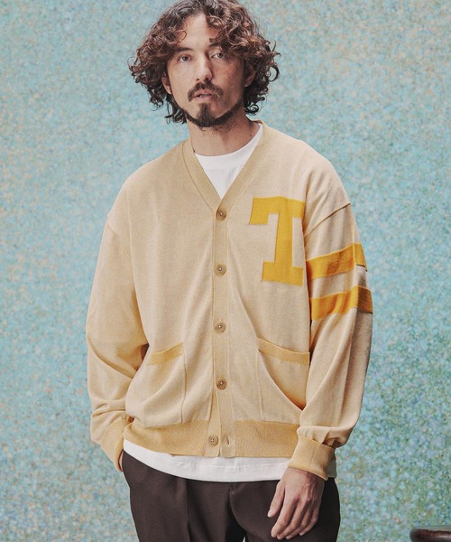 THEOREM(セオレム)の「mcg3646-Award Cardigan レタードカーディガン(カーディガン/ボレロ・メンズ・ネイビー/グレー/イエロー・M/L/XL)」の3枚目の写真
