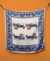 MAISON SELECT（メゾンセレクト）の「5A3 大判スカーフ ヘッドスカーフ 65cm×65cm コットンライク豹柄 馬 馬車 レオパード ペイズリー タッセル 幾何学（バンダナ/スカーフ）」