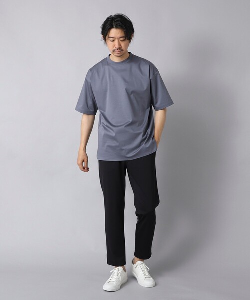 NOLLEY’S（ノーリーズ）の「【ACTIVE SECT】《限定展開》両面シルケット ラウンドテールTシャツ 25SS（Tシャツ/カットソー・メンズ・グレイッシュブルー/ホワイト/ブラック・L/M/S）」の22枚目の写真