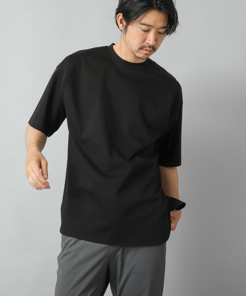NOLLEY’S（ノーリーズ）の「【ACTIVE SECT】《限定展開》両面シルケット ラウンドテールTシャツ 25SS（Tシャツ/カットソー・メンズ・グレイッシュブルー/ホワイト/ブラック・L/M/S）」の19枚目の写真
