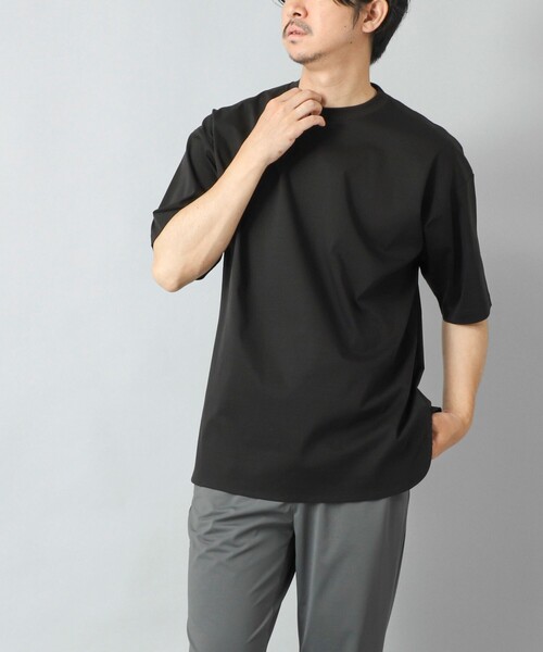 NOLLEY’S（ノーリーズ）の「【ACTIVE SECT】《限定展開》両面シルケット ラウンドテールTシャツ 25SS（Tシャツ/カットソー・メンズ・グレイッシュブルー/ホワイト/ブラック・L/M/S）」の18枚目の写真