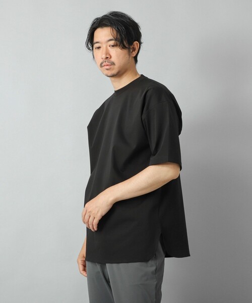 NOLLEY’S（ノーリーズ）の「【ACTIVE SECT】《限定展開》両面シルケット ラウンドテールTシャツ 25SS（Tシャツ/カットソー・メンズ・グレイッシュブルー/ホワイト/ブラック・L/M/S）」の16枚目の写真