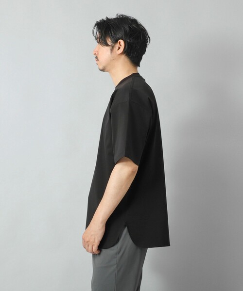 NOLLEY’S（ノーリーズ）の「【ACTIVE SECT】《限定展開》両面シルケット ラウンドテールTシャツ 25SS（Tシャツ/カットソー・メンズ・グレイッシュブルー/ホワイト/ブラック・L/M/S）」の15枚目の写真