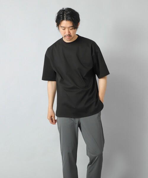 NOLLEY’S（ノーリーズ）の「【ACTIVE SECT】《限定展開》両面シルケット ラウンドテールTシャツ 25SS（Tシャツ/カットソー・メンズ・グレイッシュブルー/ホワイト/ブラック・L/M/S）」の13枚目の写真