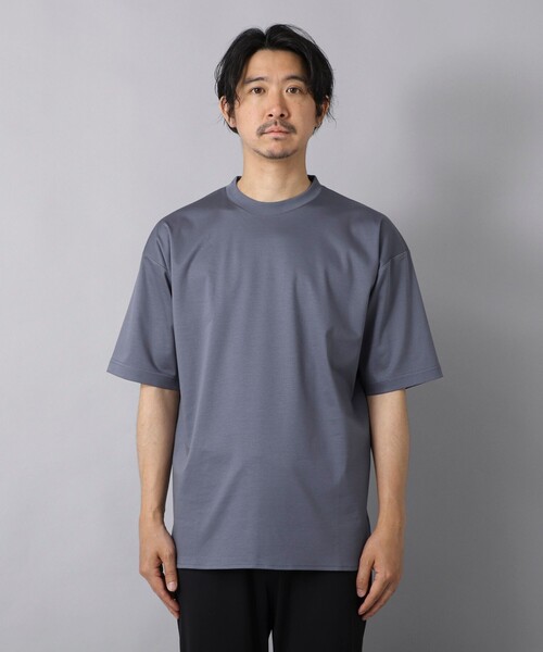 NOLLEY’S（ノーリーズ）の「【ACTIVE SECT】《限定展開》両面シルケット ラウンドテールTシャツ 25SS（Tシャツ/カットソー・メンズ・グレイッシュブルー/ホワイト/ブラック・L/M/S）」の8枚目の写真