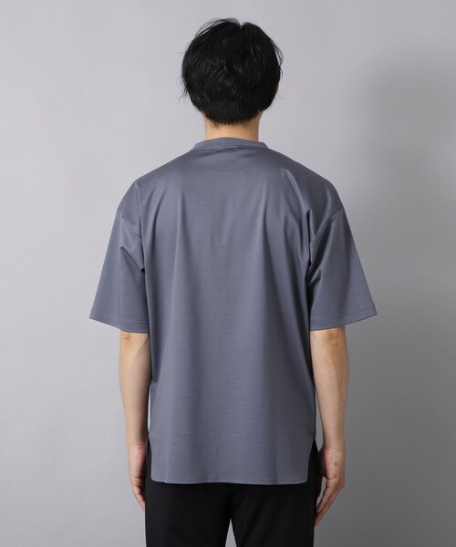 NOLLEY’S（ノーリーズ）の「【ACTIVE SECT】《限定展開》両面シルケット ラウンドテールTシャツ 25SS（Tシャツ/カットソー・メンズ・グレイッシュブルー/ホワイト/ブラック・L/M/S）」の6枚目の写真