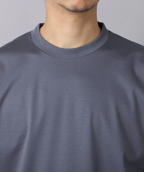 NOLLEY’S（ノーリーズ）の「【ACTIVE SECT】《限定展開》両面シルケット ラウンドテールTシャツ 25SS（Tシャツ/カットソー・メンズ・グレイッシュブルー/ホワイト/ブラック・L/M/S）」の5枚目の写真