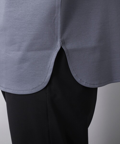 NOLLEY’S（ノーリーズ）の「【ACTIVE SECT】《限定展開》両面シルケット ラウンドテールTシャツ 25SS（Tシャツ/カットソー・メンズ・グレイッシュブルー/ホワイト/ブラック・L/M/S）」の4枚目の写真
