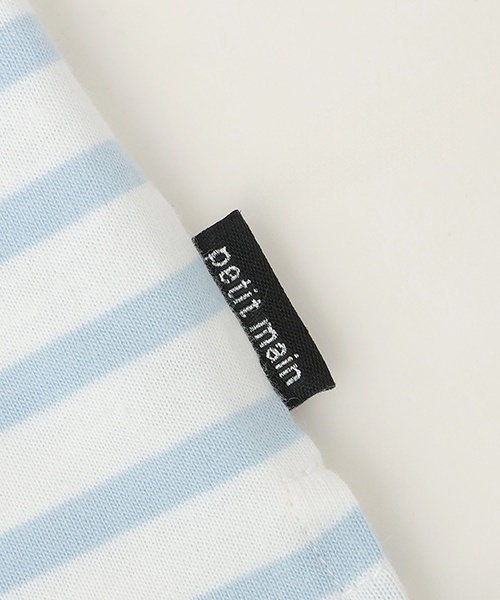 petit main（プティマイン）の「【GOODPRICE冷感】ボーダー半袖Tシャツ（Tシャツ/カットソー・キッズ・グレー/パープル/ピンク/グリーン/ライトブルー/ブラウン系その他・130cm/90cm/100cm/110cm/80ｃｍ/120cm）」の11枚目の写真