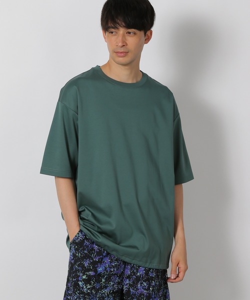 LAKOLE(ラコレ)の「シルケットドロスト半袖T / 425030(Tシャツ/カットソー・メンズ・グリーン/ホワイト/ブラック・LARGE/MEDIUM)」の3枚目の写真