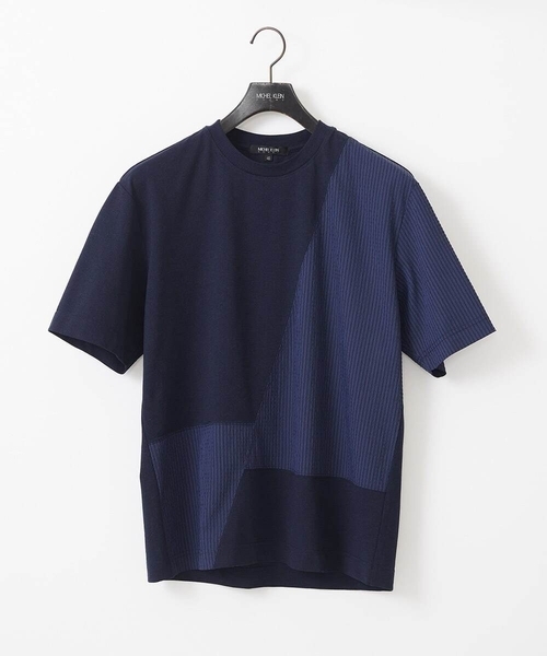 セットアップ】切り替えクルーネック半袖カットソー（Tシャツ