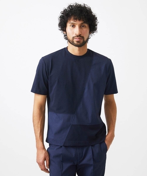 ミッシェルクランオム（MICHEL  HOMME）/【セットアップ】切り替えクルーネック半袖カットソー セットアップ】切り替えクルーネック半袖カットソー（Tシャツ