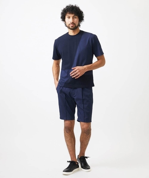 ミッシェルクランオム（MICHEL  HOMME）/【セットアップ】切り替えクルーネック半袖カットソー セットアップ】切り替えクルーネック半袖カットソー（Tシャツ