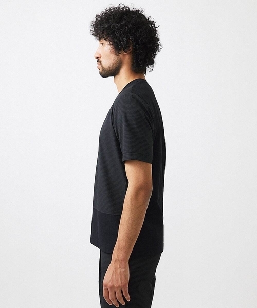 MICHEL KLEIN HOMME   （ミッシェルクランオム）の「【セットアップ】切り替えクルーネック半袖カットソー（Tシャツ/カットソー・メンズ・ブラック/ライトグレー/ネイビー・MEDIUM/LARGE/X-LARGE）」の10枚目の写真