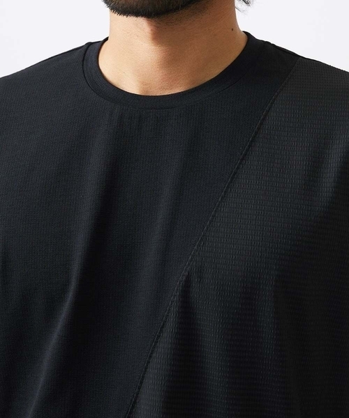 MICHEL KLEIN HOMME   （ミッシェルクランオム）の「【セットアップ】切り替えクルーネック半袖カットソー（Tシャツ/カットソー・メンズ・ブラック/ライトグレー/ネイビー・MEDIUM/LARGE/X-LARGE）」の12枚目の写真
